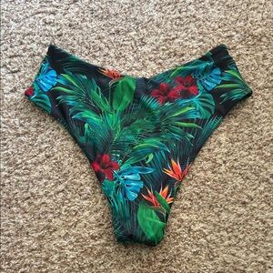 Tropical High-Waisted Bikini Bottom